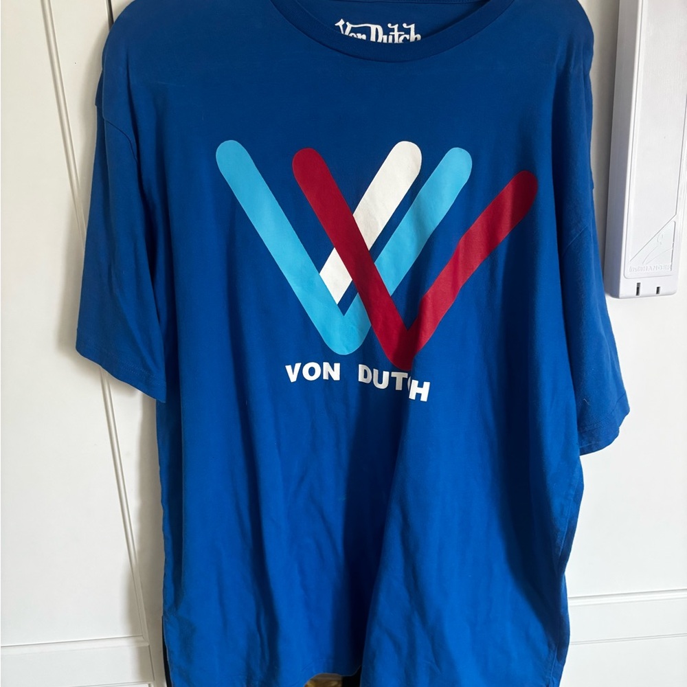 Von Dutch Royal Blue Tee with White Logo